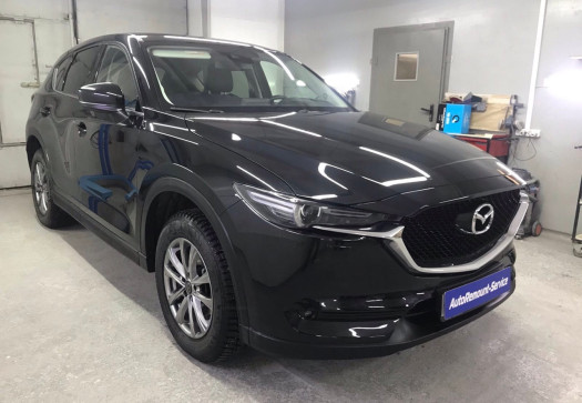 После Кузовной ремонт c окраской передней части mazda CX-9