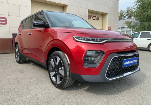 После Кузовной ремонт передней части и окраска в цвет KIA CR5