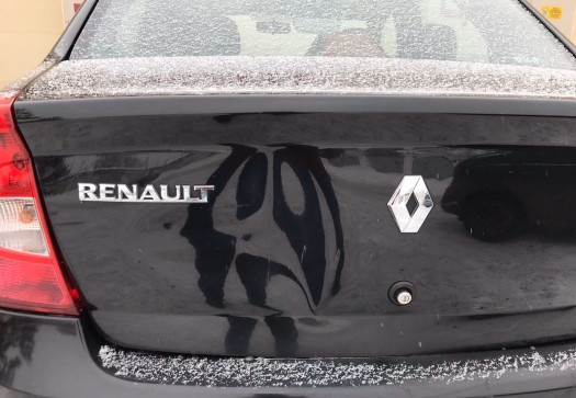 ДО Renault logan окраска багажника и панели