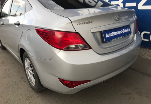 После Ремонт и покраска бампера Hyundai Solaris